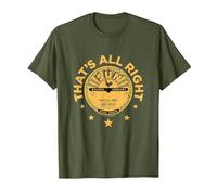 Sun Records Elvis Presley Thats all Right Maglietta, Uomo, Oliva, XL