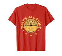 Sun Records Elvis Presley Thats all Right Maglietta, Uomo, Rosso, XXL