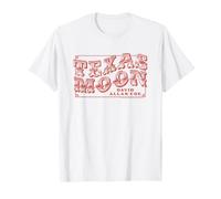 Sun Records x David Allan Coe Texas Moon Logo Rosso Maglietta