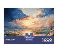 Sun Reflecting on The Calm Lake 1000 Pcs Cartoncino Premium Puzzle Oriental Moonlit Antistress Giocattoli Educativi Puzzle Decorazioni Per La Casa 70x50cm/1000pcs