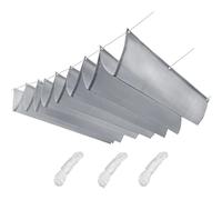 Sun Sail Heavy Duty Waterproof Retractable UV Protection Awning With Wavy | Sun Shade for Outdoor Beach Porch Deck Outside Garden Backyard Pool