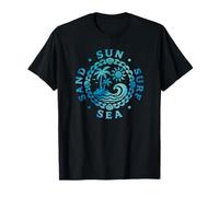 Sun Sand Surf Sea Coastal Summer Design Maglietta
