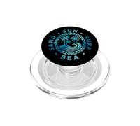 Sun Sand Surf Sea Coastal Summer Design PopSockets PopGrip per MagSafe
