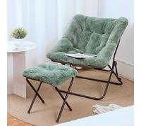 Sun - Sedia pieghevole da giardino, per adulti, singola, per il tempo libero, per dormire, per soggiorno, relax, spiaggia, camera da letto, pieghevole, per adulti, comoda per piccoli spazi (verde +