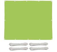 Sun Segel - Tenda parasole quadrata resistente alle intemperie, 1,9 x 3,2 m, protezione dai raggi UV, per giardino, balcone, patio, campeggio, colore verde