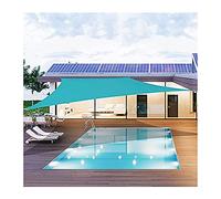 Sun Shade Sail 2x3m Rettangolo UV Blocco UV Sun dalla Crema da Sole Tetto di Telaio Impermeabile per Parasole per paratite per Patio Balcone Outdoor Balcone Piscina - Blu Lago