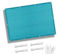 Sun Shade Sail Rectangle 2 x 6 m Premium Garden Mesh Shade Tarp Permeable and Durable Includes Free Rope for Backyard Yard Camping Fence Sky Blue Color Option