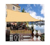 Sun Shade Sail Rectangle Resistente all'Acqua PES Canoppa da Sole a Protezione Solare con Kit di Fissaggio Blocco UV 98% per Giardino da Giardino Esterno Festa del Giardino 2x3m 3x4m 4x8m 5x6m,