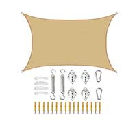 Sun Shade Sail Sand Sand Square Rectangle Shade Sapts Canopy 98% UV Protezione Impermeabile con Kit di Fissaggio per Giardino da Giardino da Giardino da Giardino all'aperto per la Piscina pergola