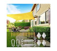 Sun Shade Sail Square Rectangle Resistente all'Acqua Resistente Sun Shade Tessuto Solare Tessuto da Giardino Esterno Giardino per la Festa pergola Copertina di da Sole Blocco UV 98% con Kit di