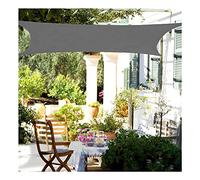 Sun Shade Sail Waterproof Rectangle UV Block Block Meteo Resistente alla Crema Solare Resistente alla Protezione Solare per Giardino all'aperto Patio Estate Fresco Parto per la Spiaggia, Grigio