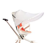 Sun Shade Stroller, Carriage Sun Cover Canopy, 29.53x27.56 Inches Size Adjustable Uv Protection, Foldable Sunshade for Pram Car Seat Bassinet Pushchair Summer Travel, Black White