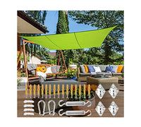 Sun Shade Vela con Kit di Fissaggio, rettangolo paradisi a baldacchino Solare Impermeabile al 98% di Tende da Sole in Poliestere a Blocco UV per la Festa del Giardino da Giardino Esterno, GR