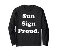 Sun Sign Proud Horoscope Astrology Text Maglia a Manica