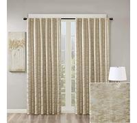 Sun Smart Cassius Tenda Oscurante Jacquard Letto, Singolo per Finestra di Lusso, Colore Oro, per Soggiorno, Camera familiare, Cucina, Tasca per Asta, Confezione da 1 Pannello, Poliestere, 50 x 95 in