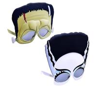 Sun-Staches Frankenstein & Bride of Frankenstein Occhiali da sole | Confezione da 2 paia di accessori per costume per Monster Cosplay o Halloween | Licenza ufficiale universale | Taglia unica