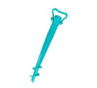 SUN & SURF Supporto di fissaggio turchese per ombrellone con punta twister e sistema di bloccaggio. Adatto per bastoncini da 23 a 35 mm di spessore. Materiale robusto, resistente agli usi.