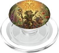Sun Tarot Card Fantasy Imp and Goat PopSockets PopGrip per MagSafe