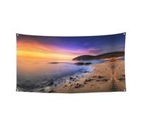 Sun The Beach With Ciottoli stampa Holiday Party Banner decorazioni con metallo, per interni ed esterni, da appendere, con occhielli, 1 confezione