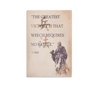 Sun Tzu Art of War Canvas Print, 'All Warfare is Based on Deception' Famous Quote, Philosophical Wall Art for Living Room, Office, Bedroom(Unframed,16x24inch(40x60cm))