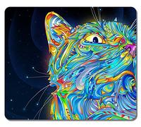 Sun Vigor Cat Art Large mouse pad Oblong shaped Natural Eco rubber design Durable mouse Mat computer Accessories Gaming Mouse pad for Gifts