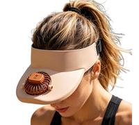 Sun Visor Hat - Adjustable USB Rechargeable cap, 3-Speed Travel Sun Hat for Cooling, Breathable Synthetic Headwear with Fan, Portable Outdoor Gear for Temperature Control And Summer Use