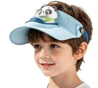 Sun Visor Hat, Wide Brim UV, Cooling Fan cap, Outdoor Accessory, Comfortable Summer Fixture, Lightweight Travel Gear, Easy Wear Tool, for Kids Boys Girls Children Beach Sports Picnic 16.1x15.6x8.5cm