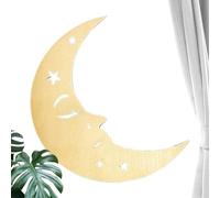 Sun Wall Art - Celestial Face Decor, Wooden Hanging Ornament, Multipurpose