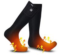 Sun Will Calze Riscaldate per Uomo e donna Calzini Elettrici 7.4V 2200MAH Batteria Ricaricabile Scaldapiedi Invernali per Sport Esterno Pesca Escursionismo Ciclismo Caccia Calze Calde Interni