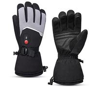 Sun Will Guanti da Sci Riscaldati per Uomo Donna, Guanti Invernali Alimentati a Batteria,Scaldamani Impermeabili Touch Screen per Moto Pattinaggio Escursionismo Pesca Campeggio Caccia Mani Fredde