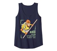 Sun Wukong - Dark Fantasy Mitico Creatura Canotta, Donna, Navy, S