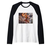 Sun Wukong, dio guerriero scimmia nella mitologia cinese Maglia con Maniche Raglan