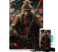 Sun Wukong - Il Re Scimmia Guerriero Puzzle da 1000 pezzi per adolescenti Gioco di logica Leggero Relax Taglio preciso Regalo classico 38x52cm