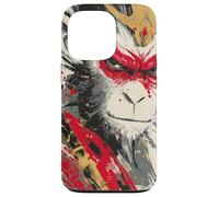Sun Wukong Monkey King Feroce Modern Japanese Art Gift Custodia per iPhone 13 Pro