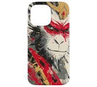 Sun Wukong Monkey King Feroce Modern Japanese Art Gift Custodia per iPhone 14 Pro Max