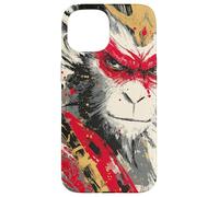 Sun Wukong Monkey King Feroce Modern Japanese Art Gift Custodia per iPhone 15