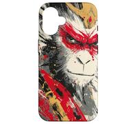 Sun Wukong Monkey King Feroce Modern Japanese Art Gift Custodia per iPhone 16