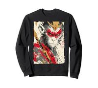 Sun Wukong Monkey King Feroce Modern Japanese Art Gift Felpa