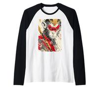 Sun Wukong Monkey King Feroce Modern Japanese Art Gift Maglia con Maniche Raglan