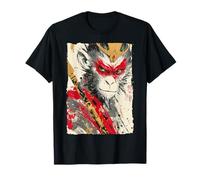 Sun Wukong Monkey King Feroce Modern Japanese Art Gift Maglietta