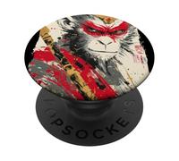 Sun Wukong Monkey King Feroce Modern Japanese Art Gift PopSockets PopGrip Adesivo