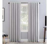 Sun Zero Evelina - Tenda a pannello in seta sintetica Dupioni, 100% oscurante, 127 x 213 cm, colore: Grigio cromato