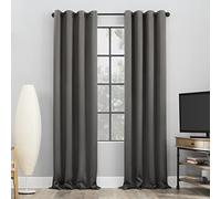 Sun Zero Nordic - Confezione da 2 tende a pannello con occhielli, 100% oscuranti, 132 x 132 cm, colore: grigio