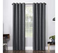 Sun Zero Ruben Dimensional Thermal Extreme 100% Blackout Grommet tenda da bagno, 132 x 213 cm, grigio antracite