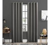 Sun Zero Soho - Coppia di tende oscuranti a pannello con occhielli, a risparmio energetico, 137 x 160 cm, colore: grigio