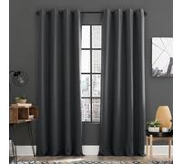 Sun Zero Soho - Coppia di tende oscuranti a risparmio energetico, attenuazione del rumore, con occhielli, 137,2 x 243,8 cm, colore: grigio antracite