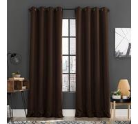Sun Zero Soho - Coppia di tende oscuranti a risparmio energetico, con occhielli, 137 x 274 cm, colore: marrone cioccolato