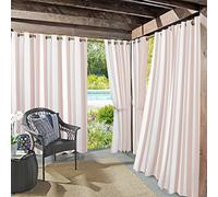 Sun Zero, Tenda a pannello Valencia a righe cabana, per interni ed esterni, con occhielli, protezione UV, alta efficienza energetica, confezione da 2