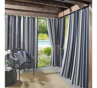 Sun Zero, Tenda a pannello Valencia a righe cabana, per interni ed esterni, con occhielli, protezione UV, alta efficienza energetica, confezione da 2