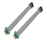 Sun3Drucker 2Pcs PCI-Express PCI-E 1X Riser Card Flex Extender Extension Cable for PC